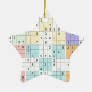 Adorno De Cerámica sudoku pastel