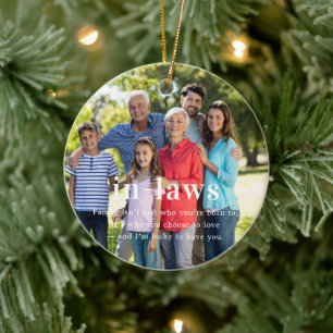 Adorno De Cerámica Suegros Recuerdo sentimental de Navidad con foto