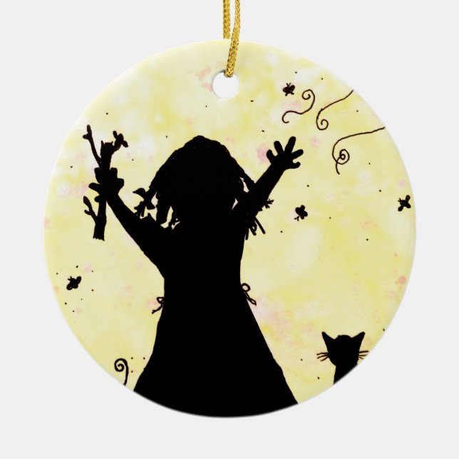 Adorno De Cerámica Sueña con la magia en la luna (Frente)