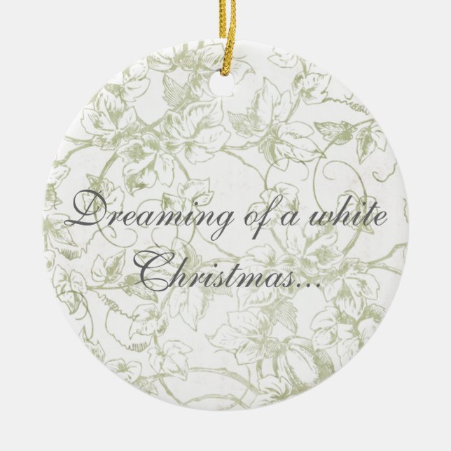 Adorno De Cerámica Sueño con navidad blanco… (Frente)