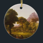 Adorno De Cerámica Sueño Thomas Cole de Arcadia<br><div class="desc">Thomas Cole. Sueño de arcadia. Thomas Cole - Pintor de paisajes románticos norteamericanos considerado como el fundador de la Escuela del Río Hudson Reproducción de obras famosas de imágenes de arte de dominio público.</div>