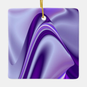 Adorno De Cerámica Sueños de Arcoíris de Flor Púrpura