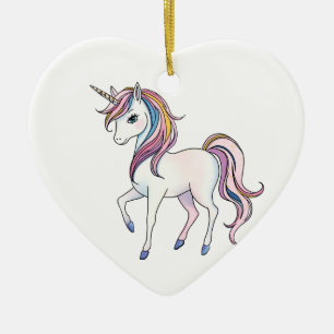 Adorno De Cerámica Sueños de unicornio mágicos - Diseño de fantasía c