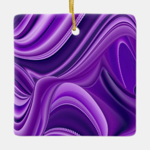 Adorno De Cerámica Sueños del arcoiris de flores moradas