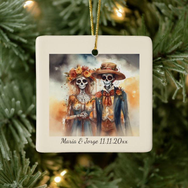 Adorno De Cerámica Sugar Skull Novedades, personalizado (Árbol)