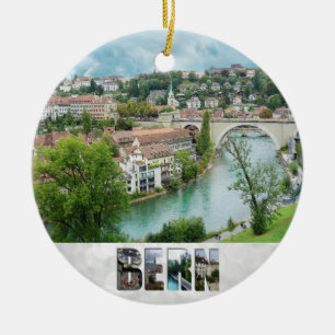 Adorno De Cerámica Suiza Berna Foto Suiza Río Aare
