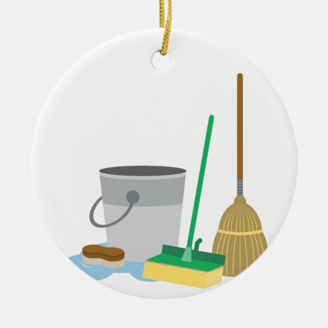 Adorno De Cerámica Suministros de limpieza (Frente)