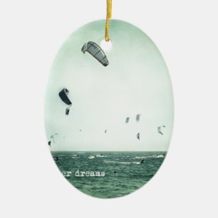 Adorno De Cerámica Summer dreams. Kite surf