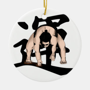 Adorno De Cerámica sumo-wrestling
