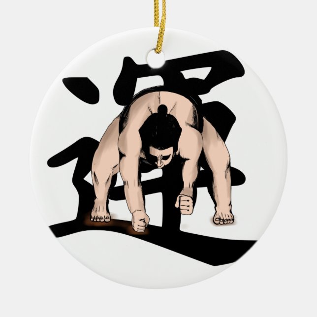 Adorno De Cerámica sumo-wrestling (Frente)