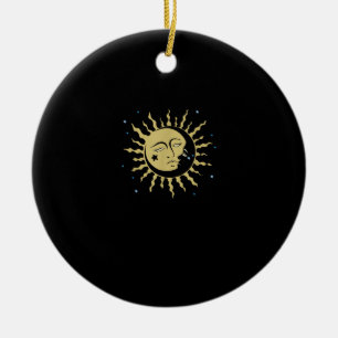 Adorno De Cerámica Sun Moon con estética de Witch Whimsigoth