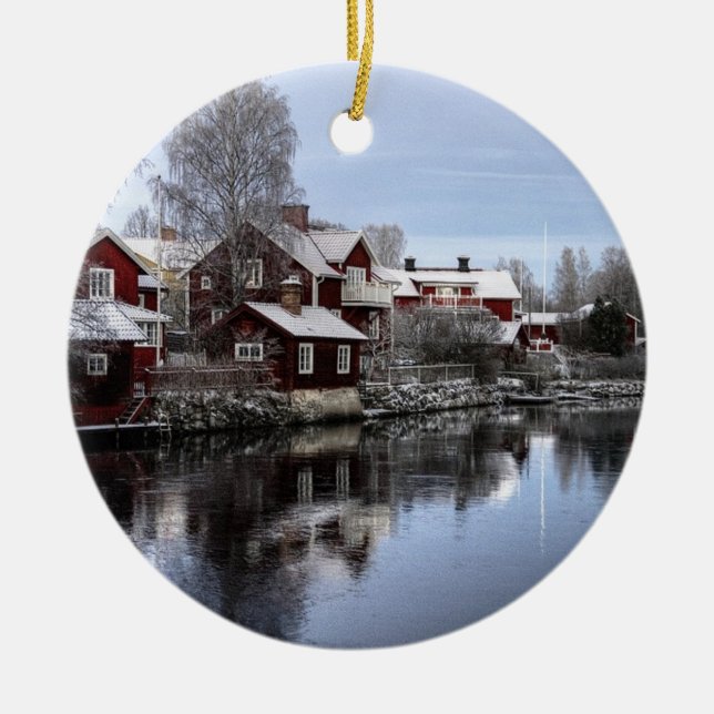 Adorno De Cerámica Sundborn, Suecia (Frente)