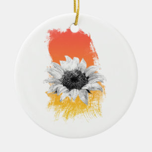 Adorno De Cerámica Sunflower