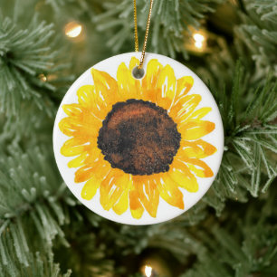 Adorno De Cerámica Sunflower