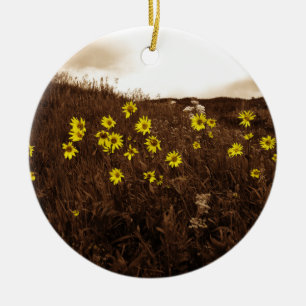 Adorno De Cerámica Sunflower