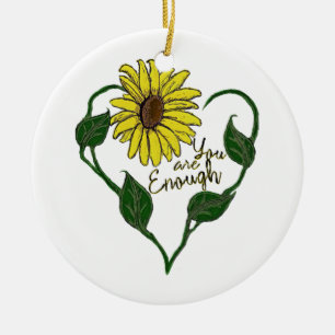 Adorno De Cerámica Sunflower Eres suficiente