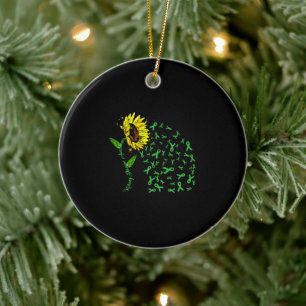 Adorno De Cerámica Sunflower Kidney Diseeness Gift Tee