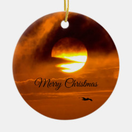 Adorno De Cerámica Sunrise, Sunset Coastal