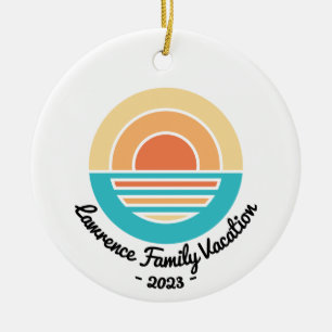 Adorno De Cerámica Sunset Beach Vacation Retro Cruise Trip