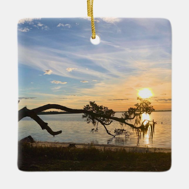 Adorno De Cerámica Sunset Over East Bay (Anverso)