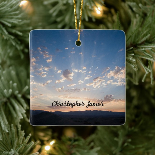 Adorno De Cerámica Sunset Sky personalizado (Árbol)