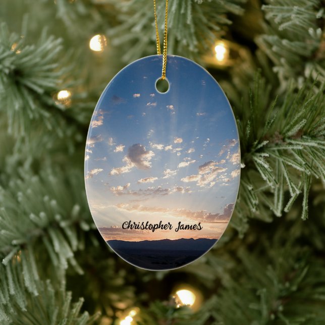 Adorno De Cerámica Sunset Sky personalizado (Árbol)