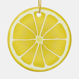 Adorno De Cerámica Sunshine Lemon Holiday Joy