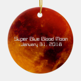 Adorno De Cerámica Super Blue Blood Moon 2018