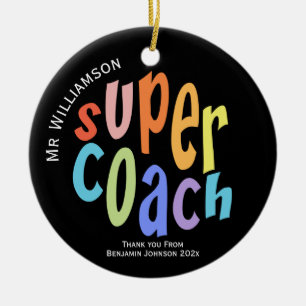 Adorno De Cerámica Super Coach Gracias Apreciación
