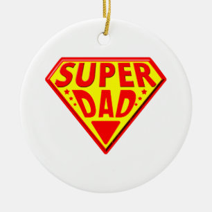 Adorno De Cerámica Super Papá - Feliz Día del Padre
