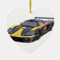 Supercar en negro y amarillo