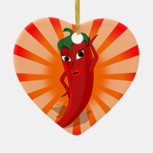 Adorno De Cerámica Superestrella del Red Pepper