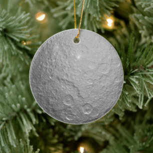 Adorno De Cerámica Superficie lunar en el espacio exterior