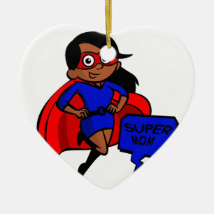 Adorno De Cerámica supermamá negra