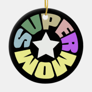 Adorno De Cerámica SuperMom: Mi madre es mi superhéroe