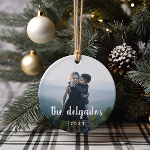 Adorno De Cerámica Superposición de nombres de familia   Foto