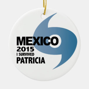 Adorno De Cerámica Superviviente México 2015 de Patricia del huracá