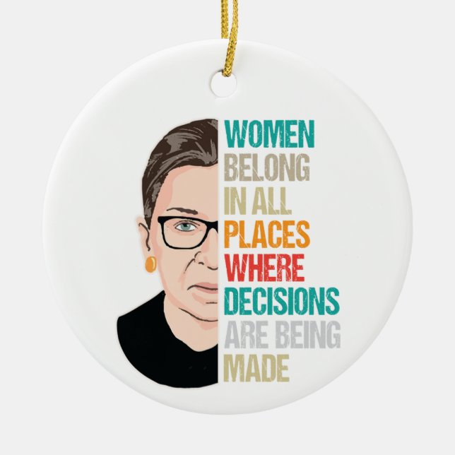 Adorno De Cerámica Supreme Court Vote, Ruth Bader Ginsburg (Frente)