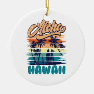 Adorno De Cerámica Surf - Aloha Hawái