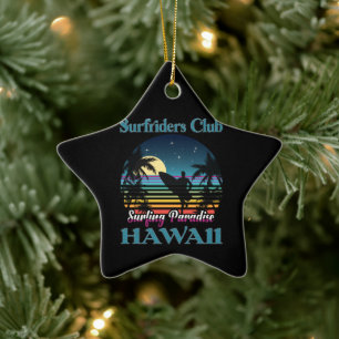 Adorno De Cerámica Surf riders Club, Surfing Paradise, Hawaii