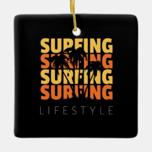 Adorno De Cerámica Surfing Life Style Surfing