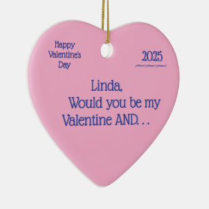 Adorno De Cerámica Surprise El día de San Valentín Marriage