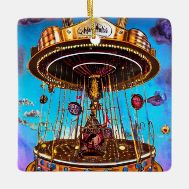 Adorno De Cerámica Surreal Merry-Go-Round (Anverso)