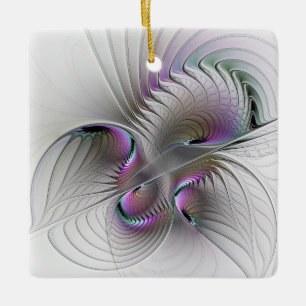 Adorno De Cerámica Surreal Shy Beauty Moderno Resumen Arte Fractal