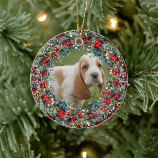 Adorno De Cerámica Sus Mascotas Navidades de Perro Fotográfico adorab