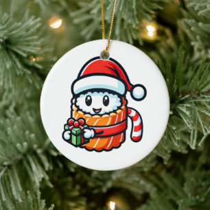 Adorno De Cerámica Sushi navidad - Diseño de Personalizado de comida