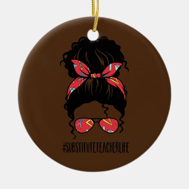 Adorno De Cerámica Sustituir la vida del profesor (Frente)