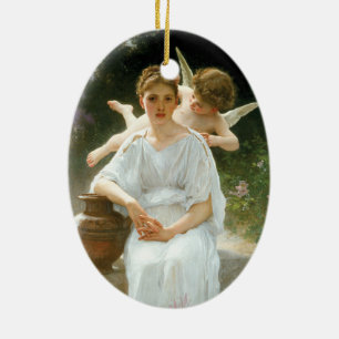 Adorno De Cerámica Susurros de Amor, Primera Ensoñación de Bouguereau