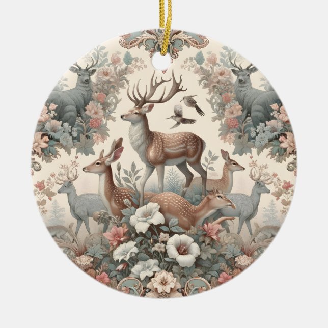 Adorno De Cerámica Susurros forestales encantados: Vida salvaje victo (Frente)