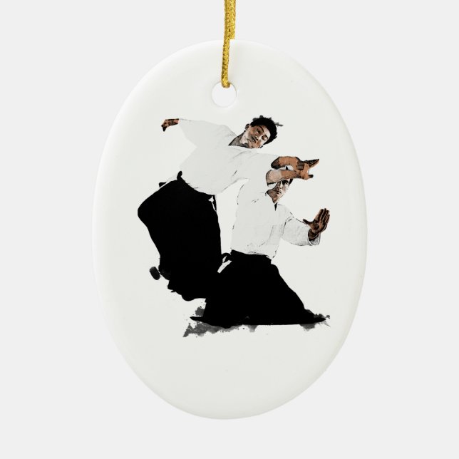 Adorno De Cerámica Suwari del Aikido (Frente)